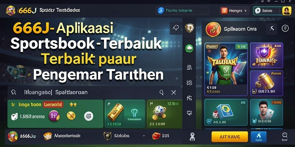 Screenshot utama 666J menampilkan antarmuka taruhan olahraga yang interaktif.