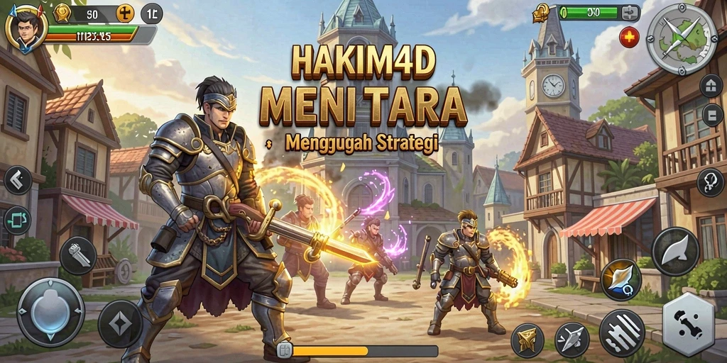 Screenshot gameplay HAKIM4D menampilkan pertahanan menara yang strategis.
