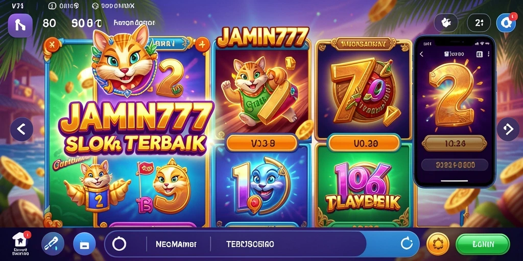 Screenshot menunjukkan gameplay menarik dari permainan Slot JAMIN777.