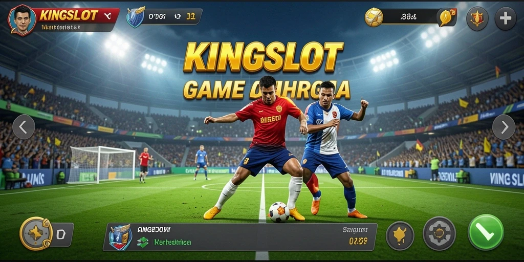 Tampilan gameplay seru di KINGSLOT, menyalakan semangat kompetisi olahraga.