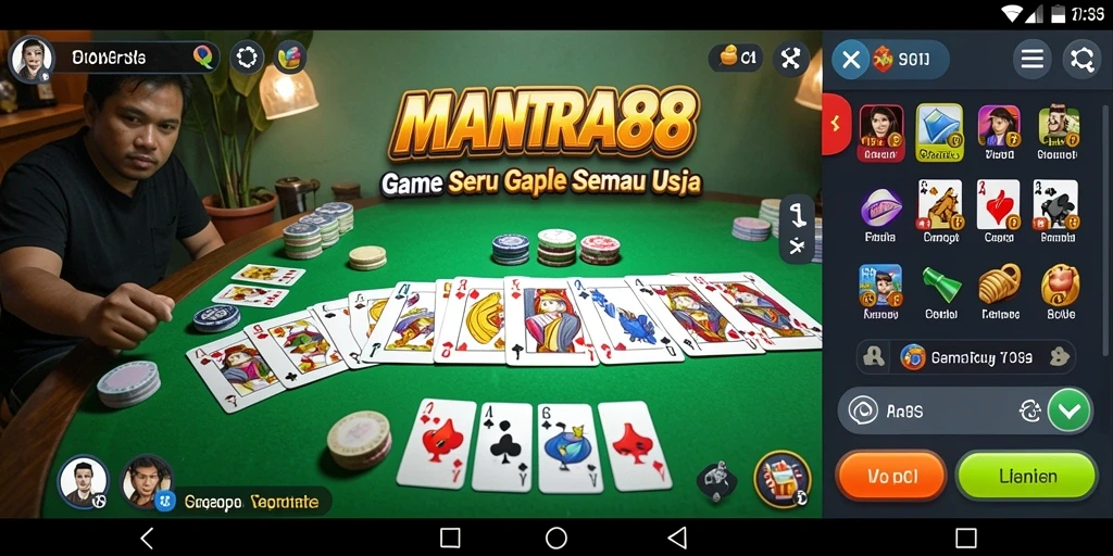 Tampilan menarik dari permainan Gaple di MANTRA88 yang mengasyikkan.