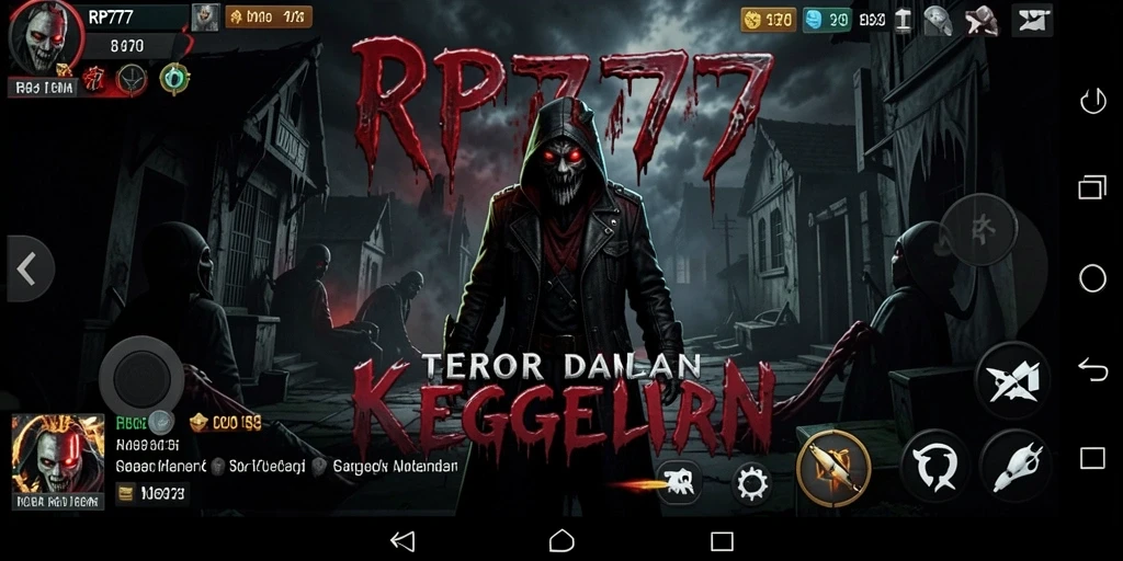 Gameplay RP777 dengan suasana menegangkan dan makhluk menyeramkan.
