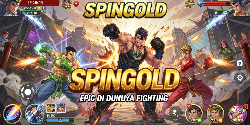 Gameplay seru SPINGOLD menampilkan pertarungan dinamis dan grafis menakjubkan.