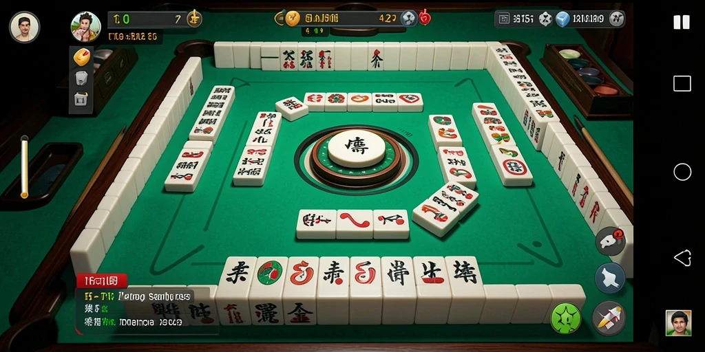 Tampilan gameplay T6 yang seru dalam permainan Mahjong.