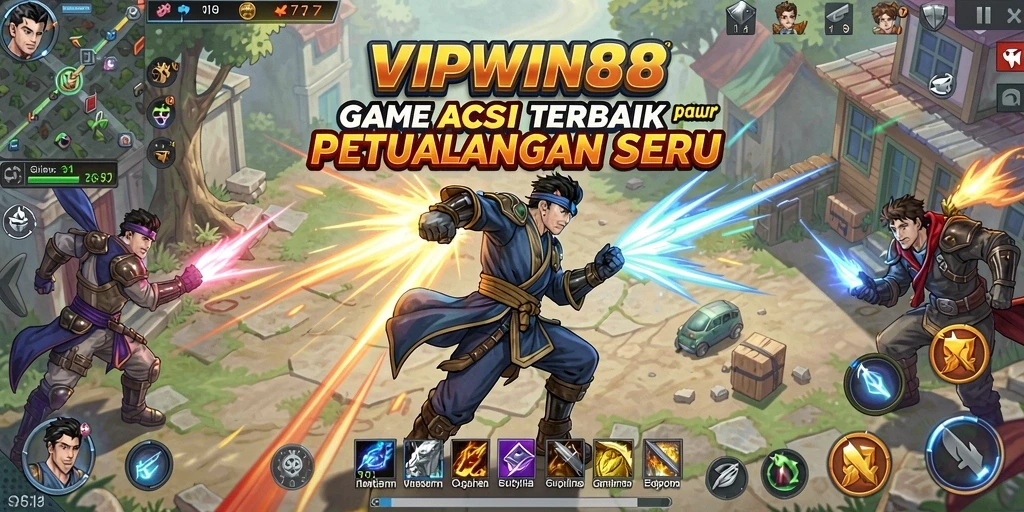 Gameplay <strong>VIPWIN88</strong> yang penuh aksi dengan pertarungan seru.