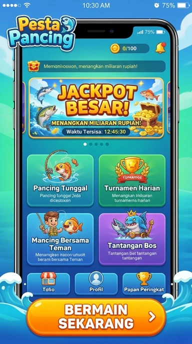 Tampilan utama aplikasi rpok dengan pilihan kategori.